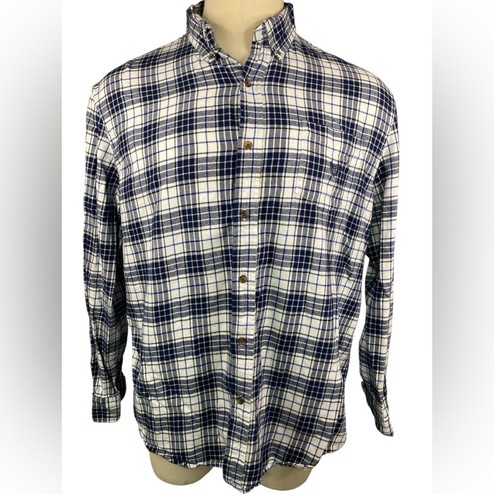 Chaps Performance Long Sleeve Button Up Flannel Shirt Men’s XXL